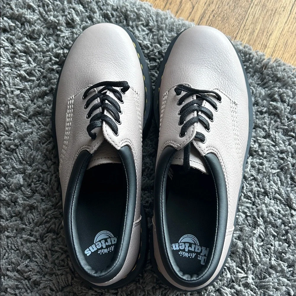 Dr Martens 8053 Quad Womens Size 10 Leather Derby Oxford Shoes Pisa Taupe